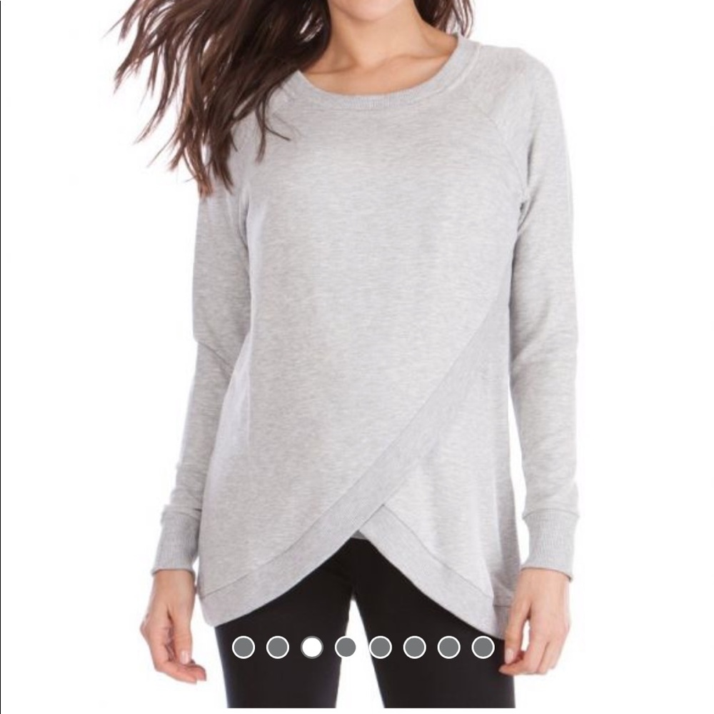 Seraphine Grey Marl Crossover Sweatshirt